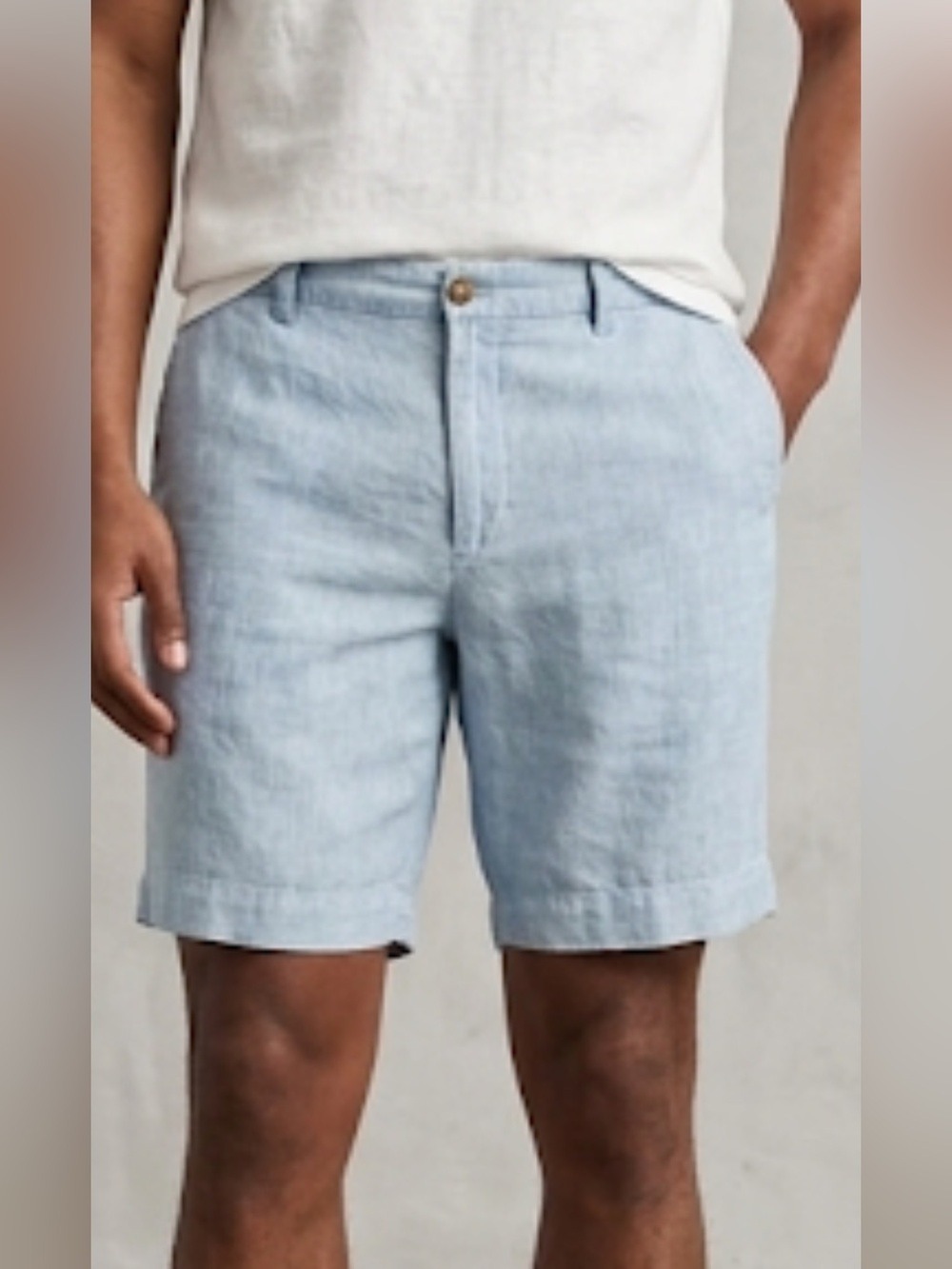 POLO RALPH LAUREN Light Blue Cotton Shorts Size 38 Classic Preppy